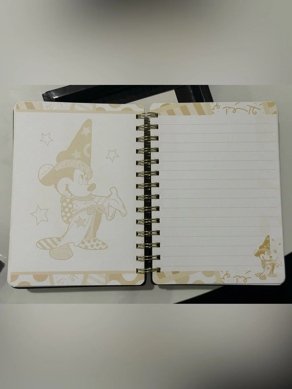 Disney Black & Gold Sorcerer Mickey Spiral Notebook